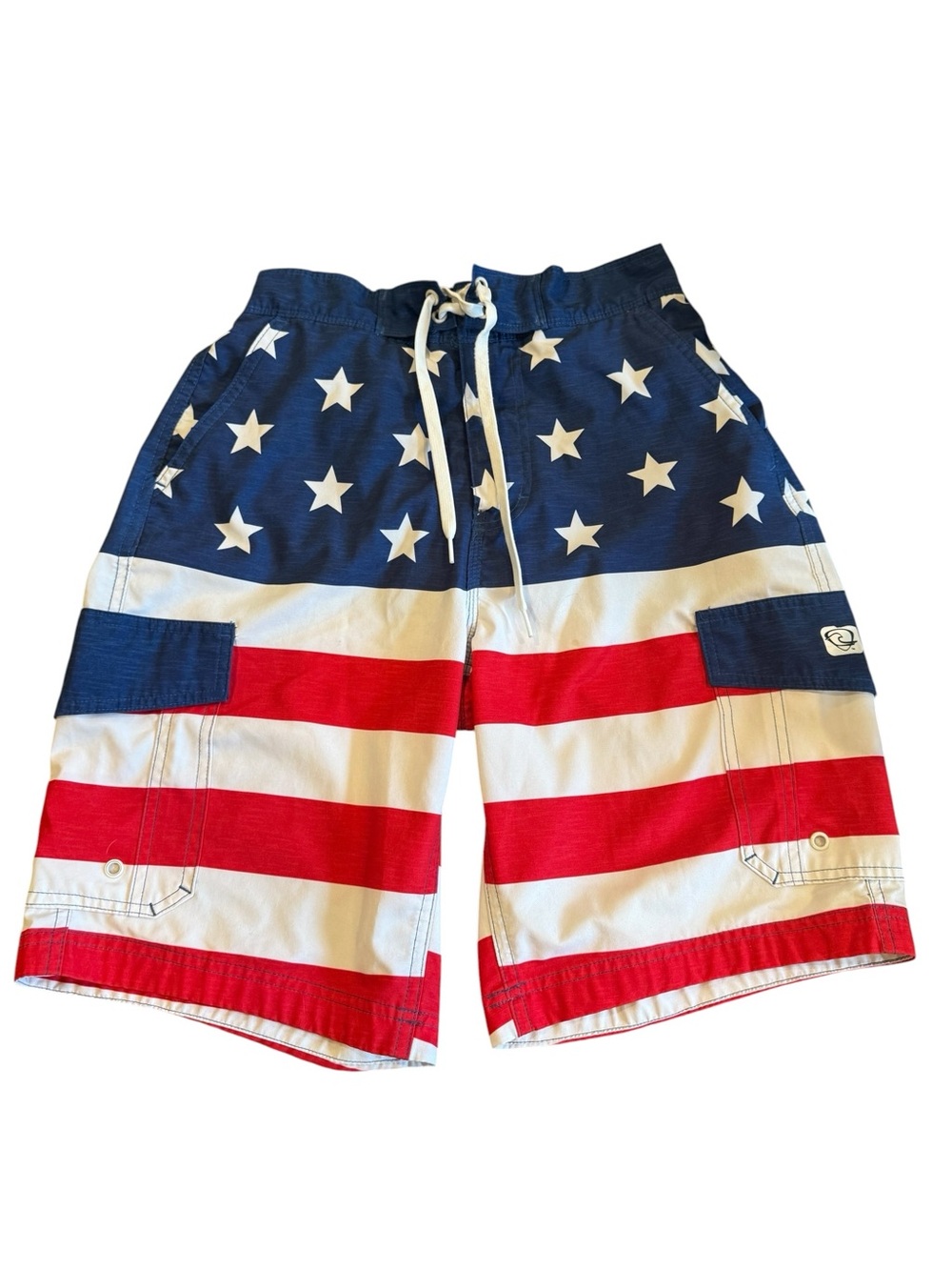 Men's American Flag Swim Trunks - Blue/Red/White small